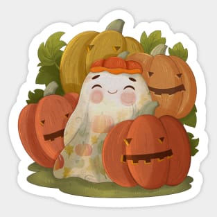 Friendship Boo Haw And Pumpkins Sticker